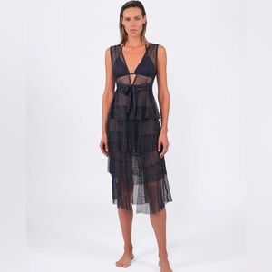 NWT ACQUA DE LUXE BÚZIOS SHIMMER DRESS - DUSK BLUE